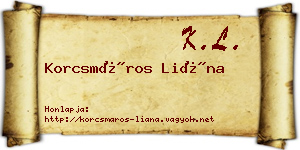 Korcsmáros Liána névjegykártya